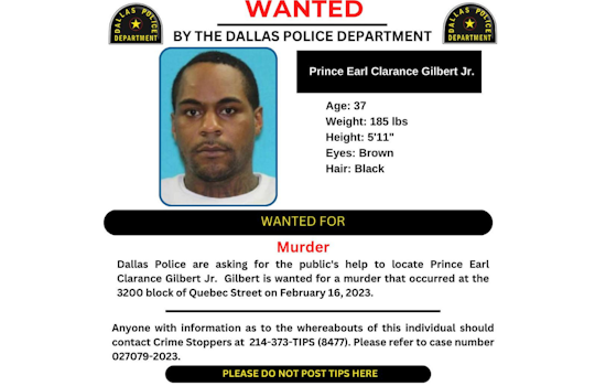 Dallas Police Department Seeks Public Aid in Locating Prince Earl Clarance Gilbert Jr. Through #WantedWednesday Campaign