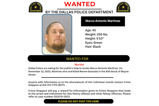 Dallas Police Seek Public Aid in Locating Person of Interest Marco Antonio Martinez: Do Not Take Police Action
