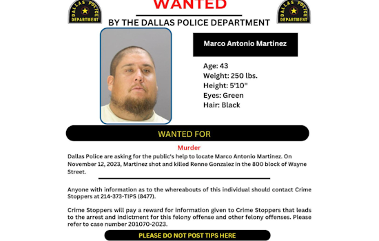 Dallas Police Seek Public Aid in Locating Person of Interest Marco Antonio Martinez: Do Not Take Police Action