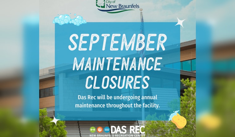 Das Rec in New Braunfels Adjusts Sunday Hours, Pools Closed September 7-9 for Maintenance