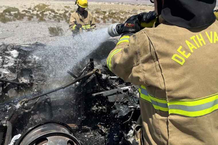 Delivery Truck Engulfed by Fire in Death Valley, Marking Fourth Incident in Over a Month