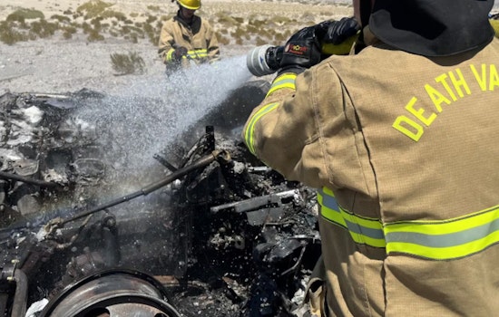 Delivery Truck Engulfed by Fire in Death Valley, Marking Fourth Incident in Over a Month