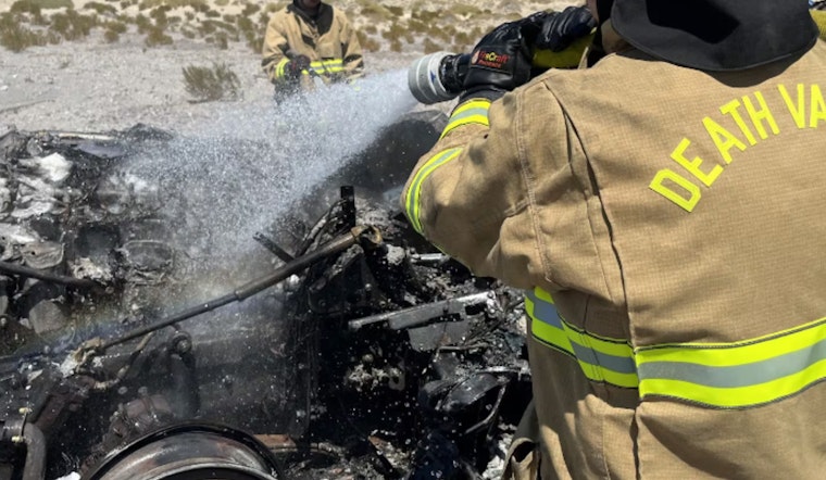 Delivery Truck Engulfed by Fire in Death Valley, Marking Fourth Incident in Over a Month