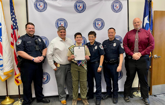 Denton Celebrates Local Teen Joey Tobin's Rise to Eagle Scout Rank, Recognized by Police Chief for Community Service