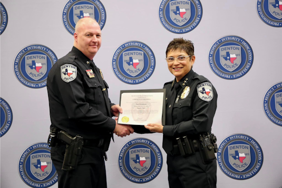 Denton Police Department Celebrates Promotions and Heroic Actions in Ceremony, Officers Awarded for Valor and Lifesaving Efforts