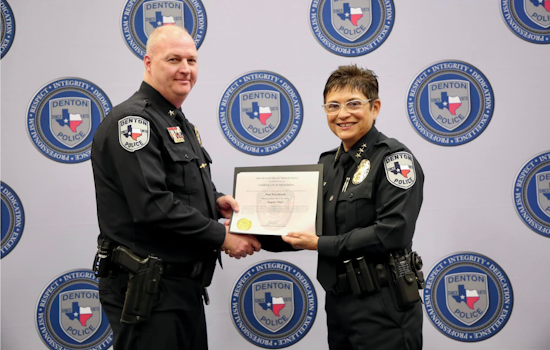 Denton Police Department Celebrates Promotions and Heroic Actions in Ceremony, Officers Awarded for Valor and Lifesaving Efforts