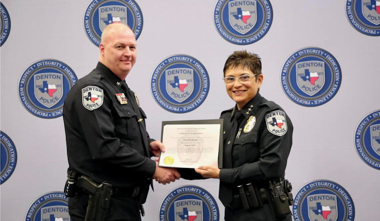 Denton Police Department Celebrates Promotions and Heroic Actions in Ceremony, Officers Awarded for Valor and Lifesaving Efforts