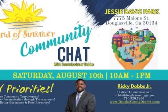 Douglas County Commissioner Ricky Dobbs Jr. Hosts 'End of Summer Community Chat' at Jessie Davis Park