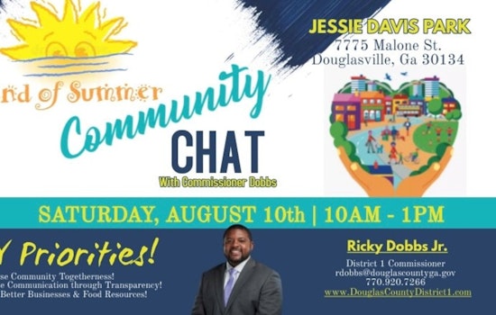 Douglas County Commissioner Ricky Dobbs Jr. Hosts 'End of Summer Community Chat' at Jessie Davis Park