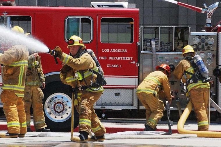Downtown Los Angeles Rocked by Explosions as Fire Rages Through Industrial Building