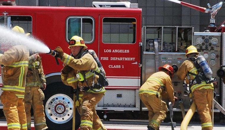 Downtown Los Angeles Rocked by Explosions as Fire Rages Through Industrial Building