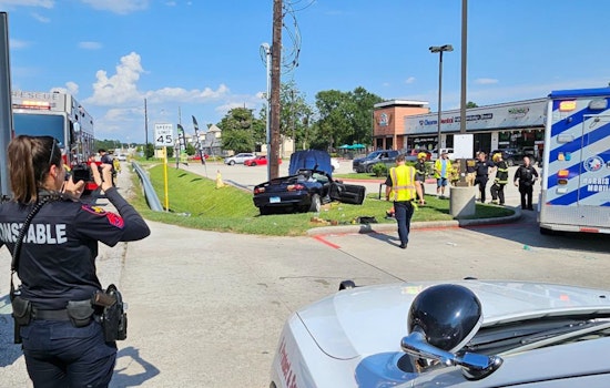 Driver Hospitalized, Eastbound Lanes Closed on Louetta Road in North Harris County After Crash with Utility Pole