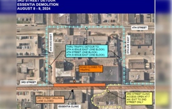 Duluth Road Closure Alert, Third Street to Shut Down for St. Mary’s Hospital Fencing Work