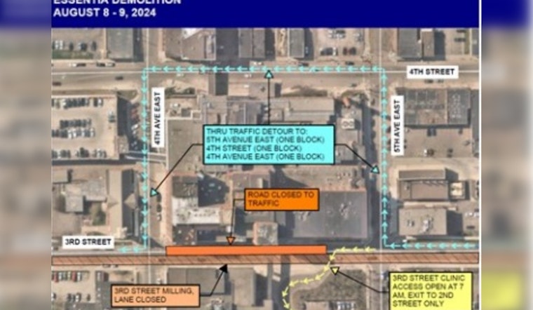 Duluth Road Closure Alert, Third Street to Shut Down for St. Mary’s Hospital Fencing Work