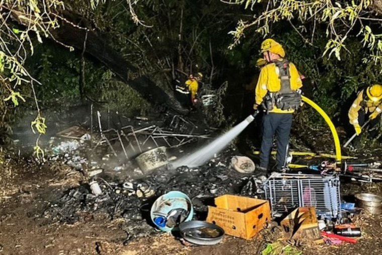 Early Morning Vegetation Fire Contained in Fallbrook, Authorities Investigate Near Homeless Encampment