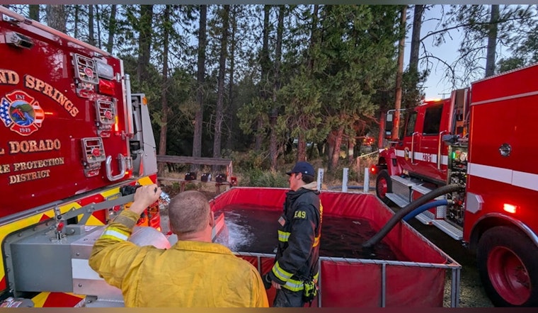 El Dorado County Road Reopens After Fire Involving Travel Trailers, Wildland Contained
