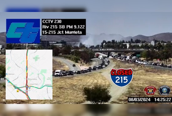 Evacuation Orders Lifted Following Quick Containment of Murrieta Fire; I-215 Reopened After Traffic Delays