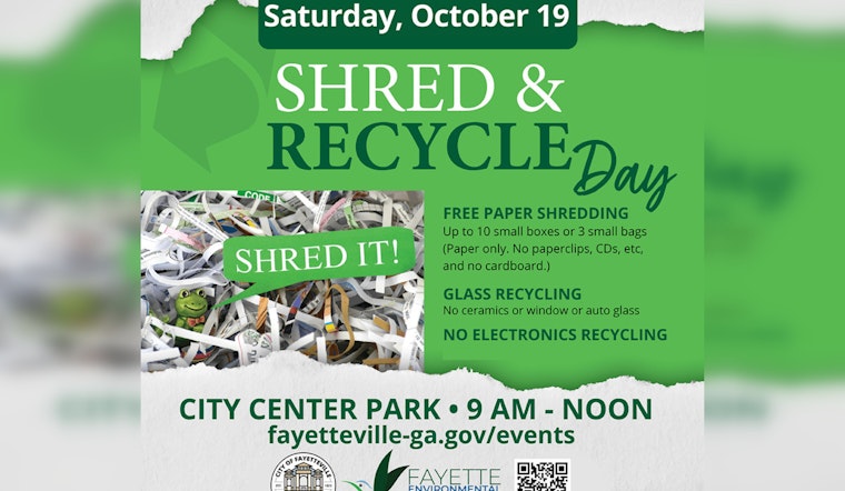 Fayetteville Gears Up for Eco-Friendly Shred & Recycle Day with Southern Conservation Trust