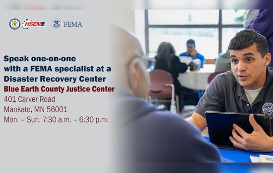 FEMA Opens Disaster Recovery Center in Blue Earth County to Aid Residents Affected by Severe Weather