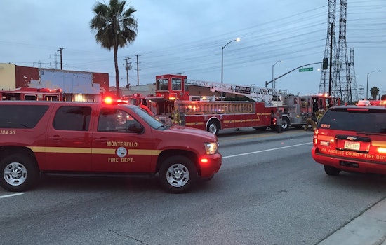 Firefighter Injured as Multiple Agencies Battle 3-Alarm Warehouse Inferno in Montebello