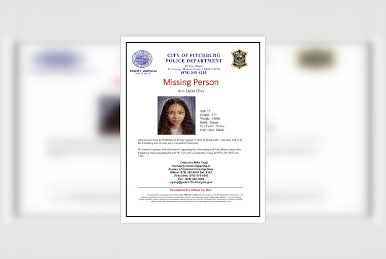 Fitchburg Police Intensify Search for Missing Teen Ana Luiza Diaz, Urging Community for Leads
