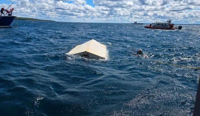 Five People and Dog Rescued Near Mackinac Island After Boat Capsizes