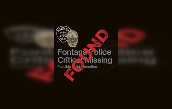 Fontana Police Confirm Safe Recovery of Kidnapped 2-Month-Old Baby Girl, Suspect's Status Remains Unclear