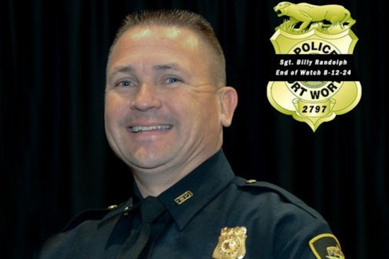 Fort Worth Community to Hold Candlelight Vigil for Fallen Officer Sgt. Billy Randolph