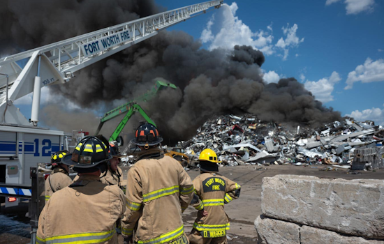 Fort Worth Firefighters Overcome Intense Blaze at Scrap Metal Yard, Two Injured Amid Harsh Heat Wave