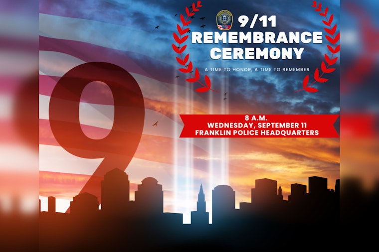 Franklin Police Department to Host 9/11 Ceremony of Reflection and Resilience