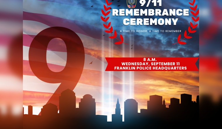 Franklin Police Department to Host 9/11 Ceremony of Reflection and Resilience