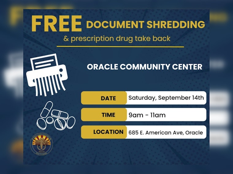 Free Document Shredding and Prescription Drug Take-Back Event in Oracle Promotes Privacy and Community Safety