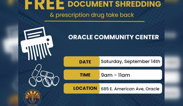 Free Document Shredding and Prescription Drug Take-Back Event in Oracle Promotes Privacy and Community Safety