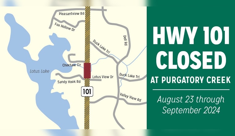 Full Closure on Highway 101 between Choctaw Circle and Sandy Hook Road Starting August 23, MnDOT Announces