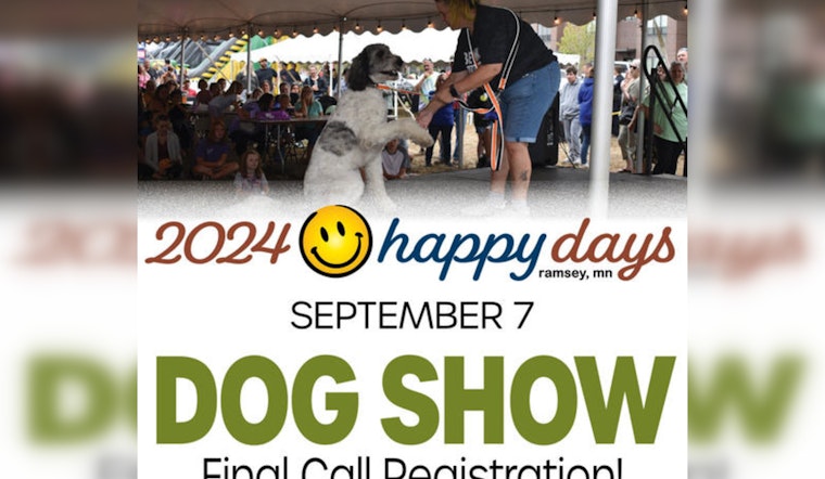Happy Days Dog Show Invites Pups to Compete in Ramsey – Register by Sept 2!
