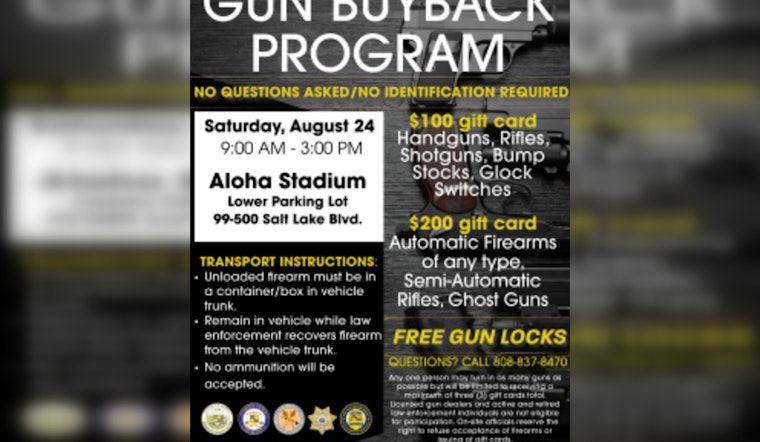 Hawaii's Law Enforcement to Host Gun Buyback at Aloha Stadium, Participants to Receive Foodland Gift Cards