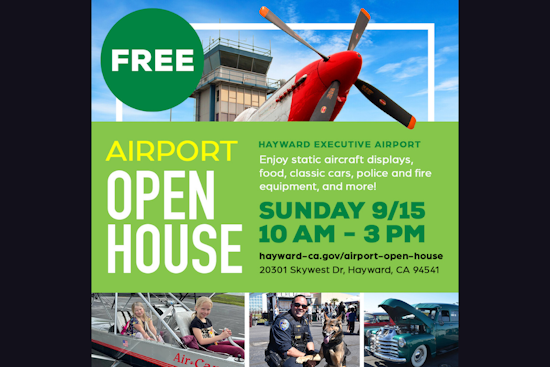 Hayward Executive Airport Invites Community for a Day of Free Family Fun and Aviation Excitement on September 15