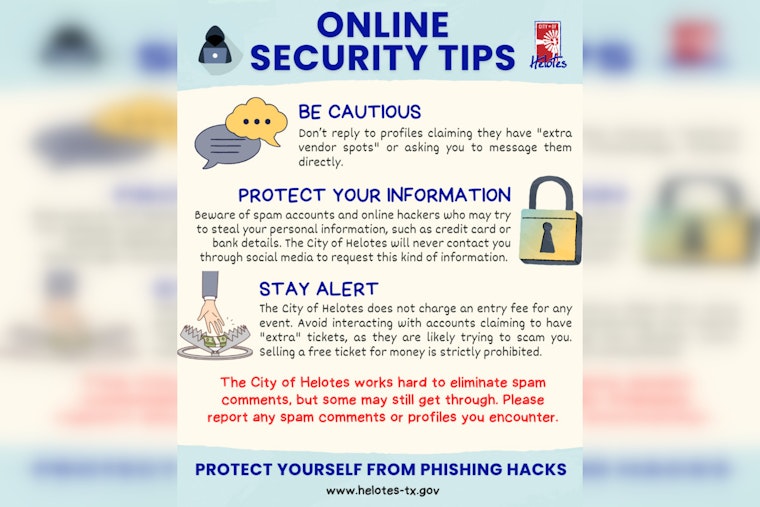 Helotes Authorities Alert Community to Rise in Social Media Phishing Scams Targeting Local Events