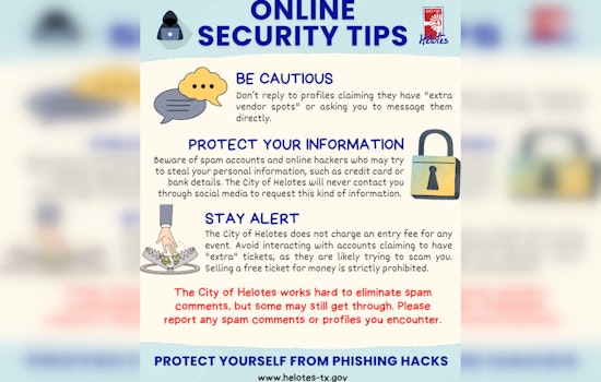 Helotes Authorities Alert Community to Rise in Social Media Phishing Scams Targeting Local Events