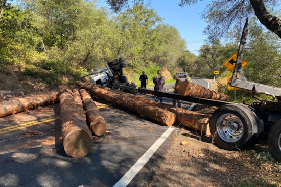 Highway 193 Reopens After Lumber Truck Overturns Near Newcastle, Causing No Injuries but Major Delays