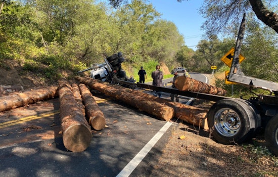 Highway 193 Reopens After Lumber Truck Overturns Near Newcastle, Causing No Injuries but Major Delays
