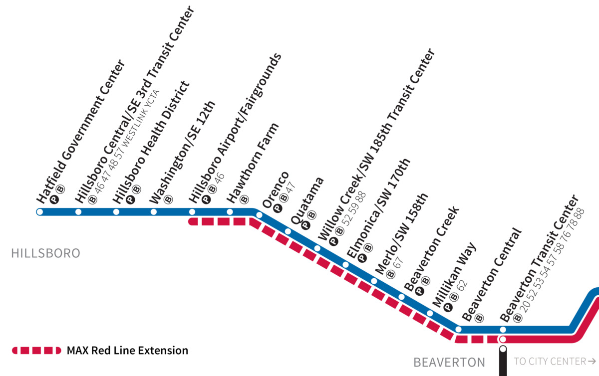 Hillsboro Revels in Transit Growth, MAX Red Line Extension to Add 10