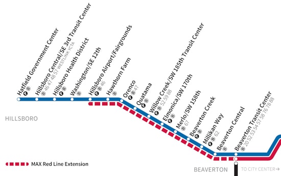 Hillsboro Revels in Transit Growth, MAX Red Line Extension to Add 10 New Stations
