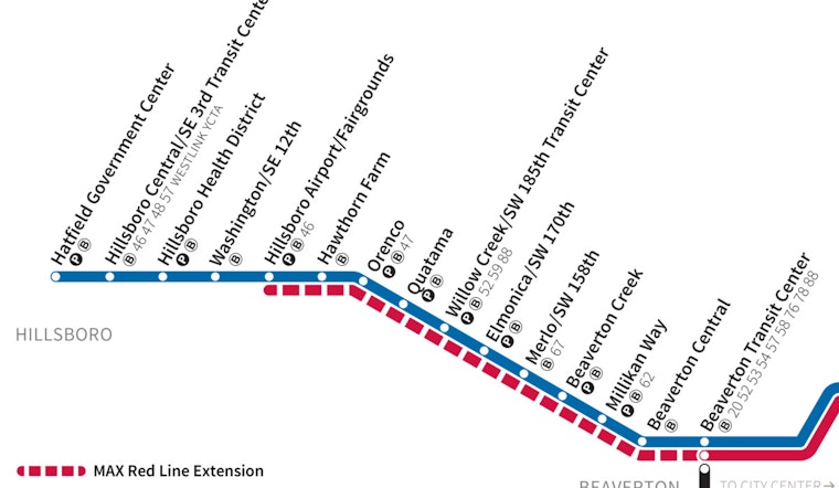 Hillsboro Revels in Transit Growth, MAX Red Line Extension to Add 10 New Stations