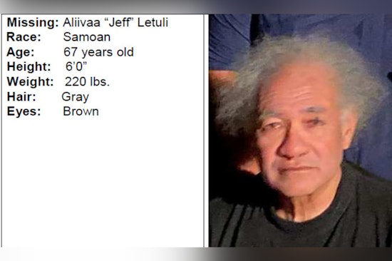 Honolulu Police Urge Public to Help Locate Missing Man, Aliivaa “Jeff” Letuli, in Urgent Need of Medication