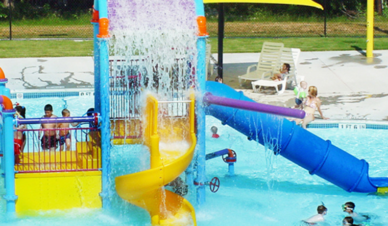 Howard Moore Play Pool Hosts Doggie Dip Pool Pawty for Arlington's Pooches