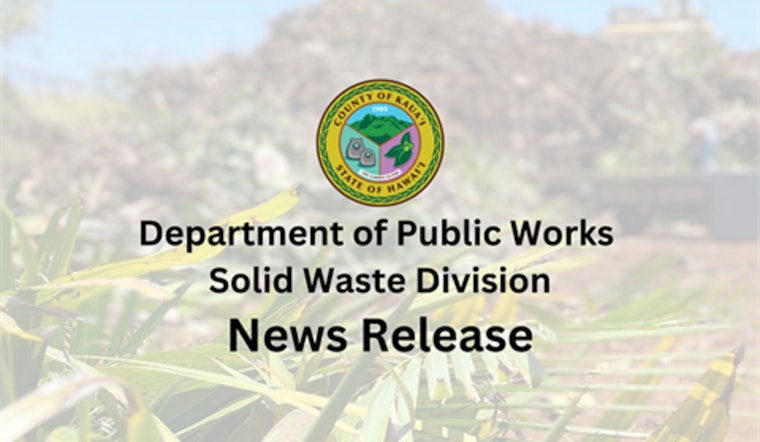 Kapa‘a Refuse Station Resumes Operations After Trash Chute Repair, Kauai County Announces