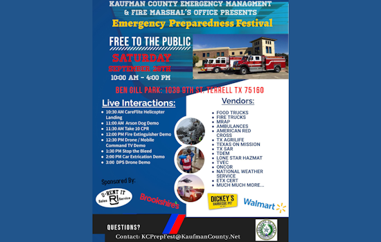 Kaufman County Invites Residents to Free Preparedness Festival to Strengthen Community Safety Ties