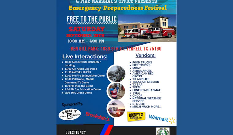 Kaufman County Invites Residents to Free Preparedness Festival to Strengthen Community Safety Ties