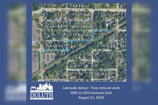 Lakewalk Section in Duluth to Close for Tree Removal on Wednesday